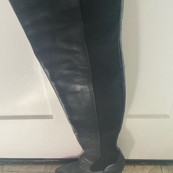 Black cow leather boots only wore a few times in good condition - Picture 3 of 10